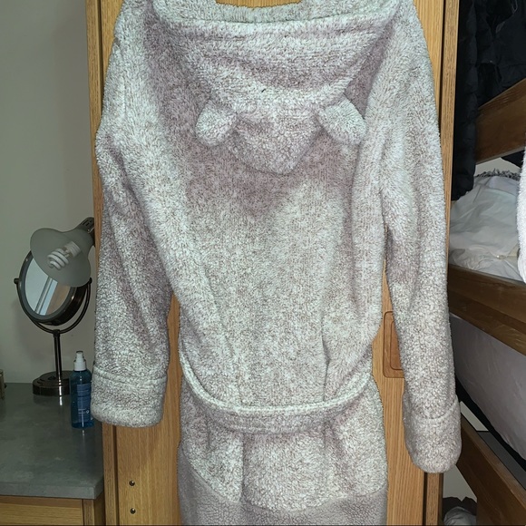 Fleece hooded bathrobe (with ears) - Picture 2 of 2